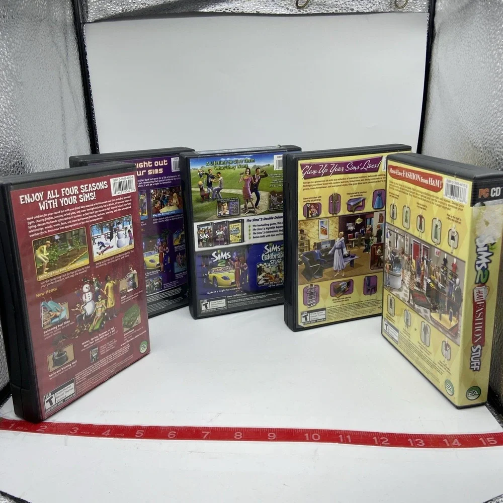 The Sims 2 PC Lot‎ of 5 Games Seasons Nightlife Double Deluxe Glamour Fashion
